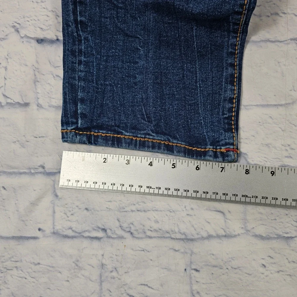 True Religion Geno Big T Flap Relaxed Slim Jeans MENS 40X33 Indigo Blue 106709
